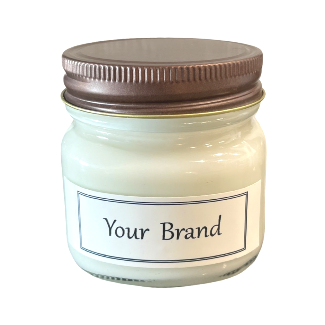 100% Soy Candles - 8 oz. Mason Jar with Rustic Lid